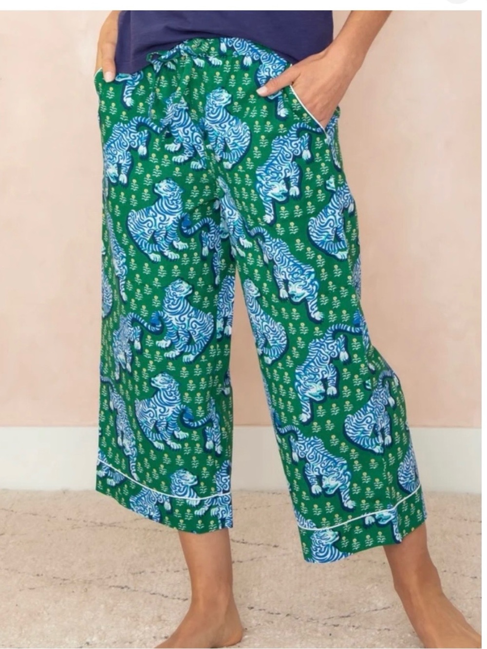 Printfresh Tiger Queen Cropped PJ Pants 3x EUC